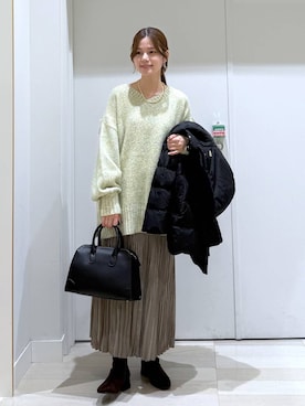 「アイテム（ネックレス）」を使った、きょんさん（レディース・155cm・30代）の冬コーディネート