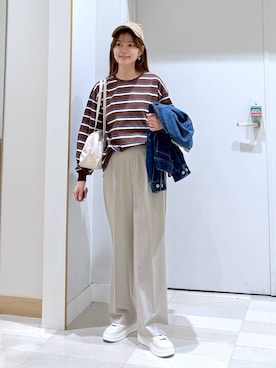 「GLOBAL WORK（グローバルワーク）のアイテム（帽子）」を使った、きょんさん（レディース・155cm）の冬コーディネート