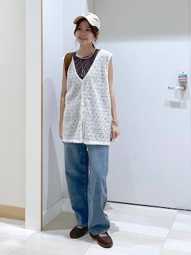 「GLOBAL WORK（グローバルワーク）のアイテム（帽子）」を使った、きょんさん（レディース・155cm）の夏コーディネート
