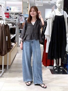 「GLOBAL WORK（グローバルワーク）のアイテム」を使った、きょんさん（レディース・155cm）の夏コーディネート