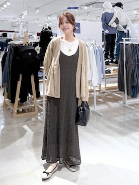 「アイテム（バレエシューズ）」を使った、きょんさん（レディース・155cm・30代）の秋コーディネート