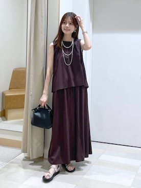 「アイテム（アクセサリー）」を使った、きょんさん（レディース・155cm）の夏コーディネート
