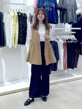 「アイテム（ローファー）」を使った、きょんさん（レディース・155cm・30代）の夏コーディネート
