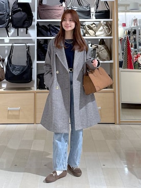 「体型カバー」｜きょんさん（レディース・155cm）の冬コーディネート