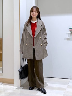 「アイテム（チェスターコート）」を使った、きょんさん（レディース・155cm・30代）の秋コーディネート