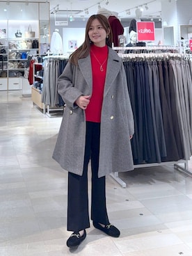 「アイテム（チェスターコート）」を使った、きょんさん（レディース・155cm）の秋コーディネート