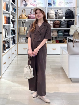 「GLOBAL WORK（グローバルワーク）のアイテム（帽子）」を使った、きょんさん（レディース・155cm）の春コーディネート