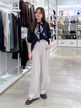 「GLOBAL WORK（グローバルワーク）のアイテム（財布/小物）」を使った、きょんさん（レディース・155cm）の春コーディネート