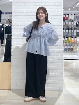 「アイテム（バックパック/リュック）」を使った、きょんさん（レディース・155cm）の夏コーディネート