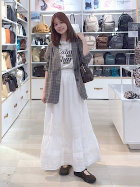 「GLOBAL WORK（グローバルワーク）のアイテム（ジャケット/アウター）」を使った、きょんさん（レディース・155cm）の春コーディネート