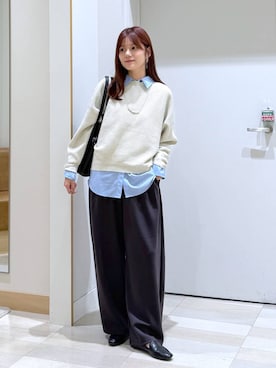 「GLOBAL WORK（グローバルワーク）のアイテム（アクセサリー）」を使った、きょんさん（レディース・155cm）の秋コーディネート