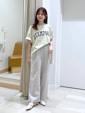 「アイテム（アクセサリー）」を使った、きょんさん（レディース・155cm）の夏コーディネート
