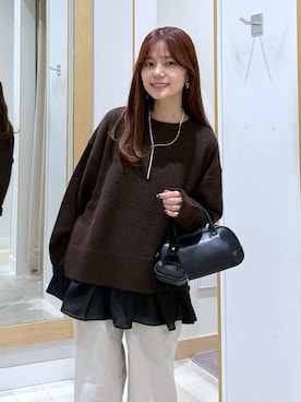 「GLOBAL WORK（グローバルワーク）のアイテム（トップス）」を使った、きょんさん（レディース・155cm）の冬コーディネート