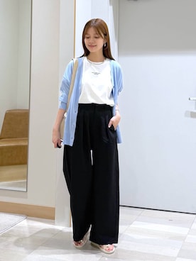 「GLOBAL WORK（グローバルワーク）のアイテム（パンツ）」を使った、きょんさん（レディース・155cm）の夏コーディネート