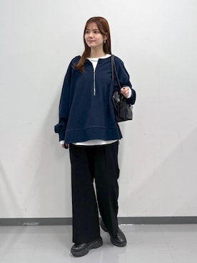 「アイテム（ボストンバッグ）」を使った、きょんさん（レディース・155cm・30代）の冬コーディネート