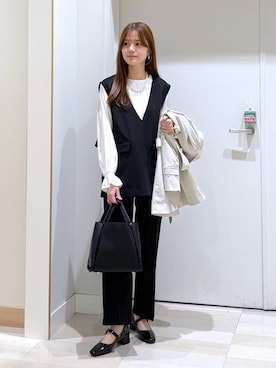 「GLOBAL WORK（グローバルワーク）のアイテム（セットアップ）」を使った、きょんさん（レディース・155cm）の冬コーディネート