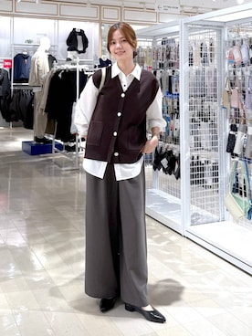 「アイテム（ベスト）」を使った、きょんさん（レディース・155cm・30代）の秋コーディネート