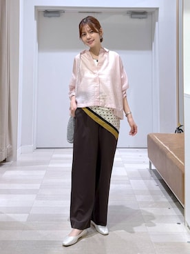 「GLOBAL WORK（グローバルワーク）のらくっション撥水フィットパンプス/135895（パンプス、シルバー系）」を使った、きょんさん（レディース・155cm）の春コーディネート