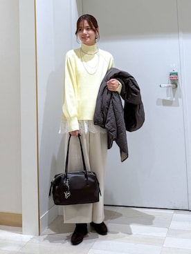 「GLOBAL WORK（グローバルワーク）のアイテム（トップス）」を使った、きょんさん（レディース・155cm）の冬コーディネート