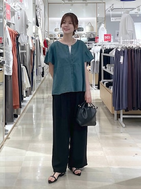 「GLOBAL WORK（グローバルワーク）のアイテム（パンツ）」を使った、きょんさん（レディース・155cm）の夏コーディネート