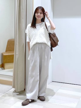 「バッグ」｜「アイテム（アクセサリー）」を使った、きょんさん（レディース・155cm）の夏コーディネート