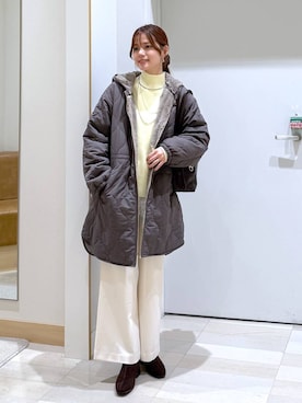 「GLOBAL WORK（グローバルワーク）のアイテム（アクセサリー）」を使った、きょんさん（レディース・155cm）の冬コーディネート