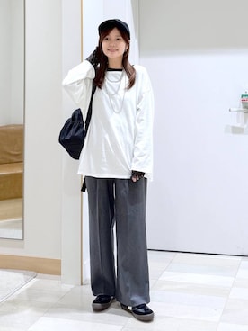 「アイテム（バックパック/リュック）」を使った、きょんさん（レディース・155cm・30代）の秋コーディネート