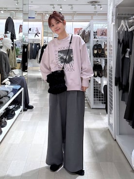 「GLOBAL WORK（グローバルワーク）のアイテム（バレエシューズ）」を使った、きょんさん（レディース・155cm）の秋コーディネート