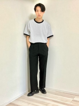 「GLOSTER（グロスター）のアイテム」を使った、K.Mさん（メンズ・173cm）の夏コーディネート
