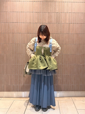 「アイテム（スラックス）」を使った、のんさん（レディース・150cm・30代）の冬コーディネート