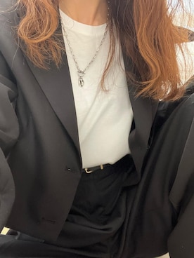 「N WITH.（エヌウィズ）のアイテム（パンツ）」を使った、RUKAさん（レディース・159cm）の冬コーディネート