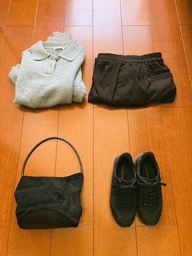 「IEDIT（イディット）のアイテム」を使った、細野朋子さん（レディース・150cm）の冬コーディネート