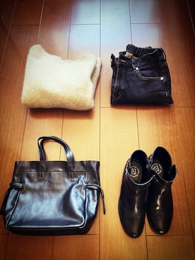 「Piedi Nudi（ピエディヌーディ）のアイテム」を使った、細野朋子さん（レディース・150cm）の冬コーディネート