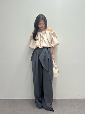「アイテム（ボストンバッグ）」を使った、yuikaさん（レディース・154cm）の夏コーディネート