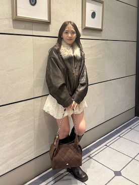 「Chico（チコ）のアイテム（スカート）」を使った、yuikaさん（レディース・154cm）の秋コーディネート