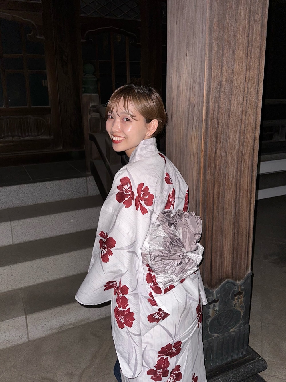 「Chicoの【浴衣2025】アヤメ（浴衣、ホワイト系）」を使った、yuikaさん（レディース・154cm）の夏コーディネートの1枚目の写真