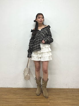 「アイテム（キャミソール）」を使った、yuikaさん（レディース・154cm）の春コーディネート