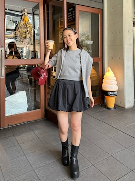 「Chico（チコ）のアイテム（カーディガン/ボレロ）」を使った、yuikaさん（レディース・154cm）の秋コーディネート