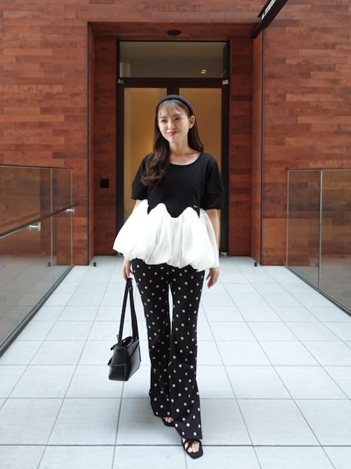 SALON by Chico】デザインスリーブチューリップバルーントップス（T