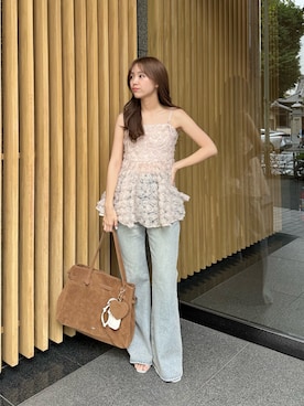 「アイテム（財布）」を使った、yuikaさん（レディース・154cm）の夏コーディネート