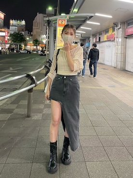 「カットオフ」｜「アイテム（キャミソール）」を使った、yuikaさん（レディース・152cm）の春コーディネート