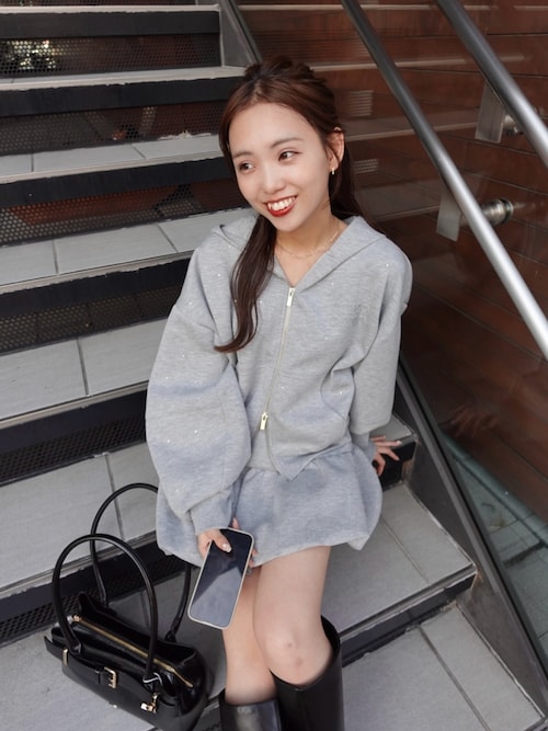 ハートキーチャーム付きベルトボストンバッグ（ボストンバッグ