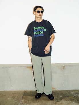 「JOINT WORKS（ジョイントワークス）のアイテム（パンツ）」を使った、 KOUICHIKAWAI（相互）さん（メンズ・182cm）の夏コーディネート
