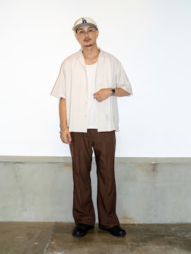 「JOINT WORKS（ジョイントワークス）のアイテム」を使った、 KOUICHIKAWAI（相互）さん（メンズ・182cm）の夏コーディネート