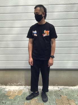「刺繍」｜「アイテム（腕時計）」を使った、hiromuckさん（メンズ・164cm）の春コーディネート