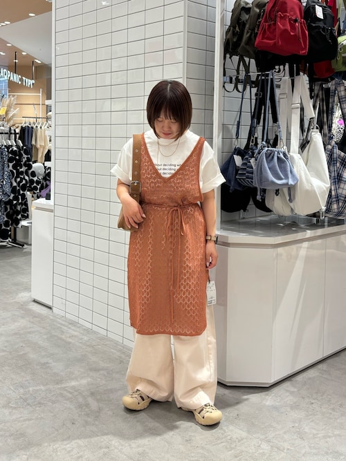 レース編みニットチュニック