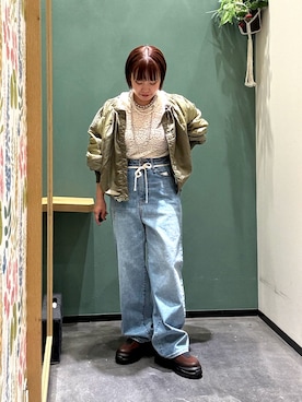 「アイテム（ブルゾン）」を使った、a s u k aさん（レディース・145cm）の秋コーディネート