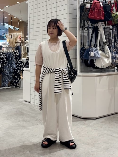 【willow】【新色追加】スラブ裏毛裾ドロストオールインワン