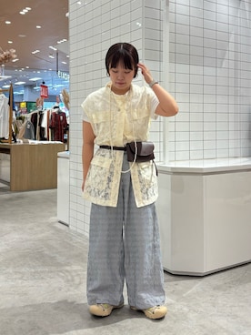 「アイテム（ネックレス）」を使った、a s u k aさん（レディース・145cm）の秋コーディネート