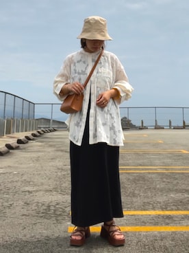 「しまむら（シマムラ）のアイテム」を使った、a s u k aさん（レディース・146cm）の夏コーディネート